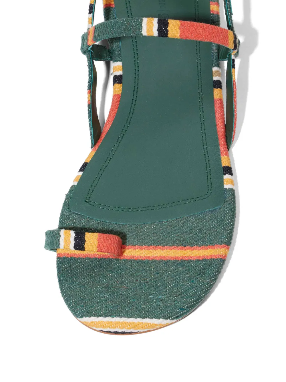 Osklen striped canvas sandals Green