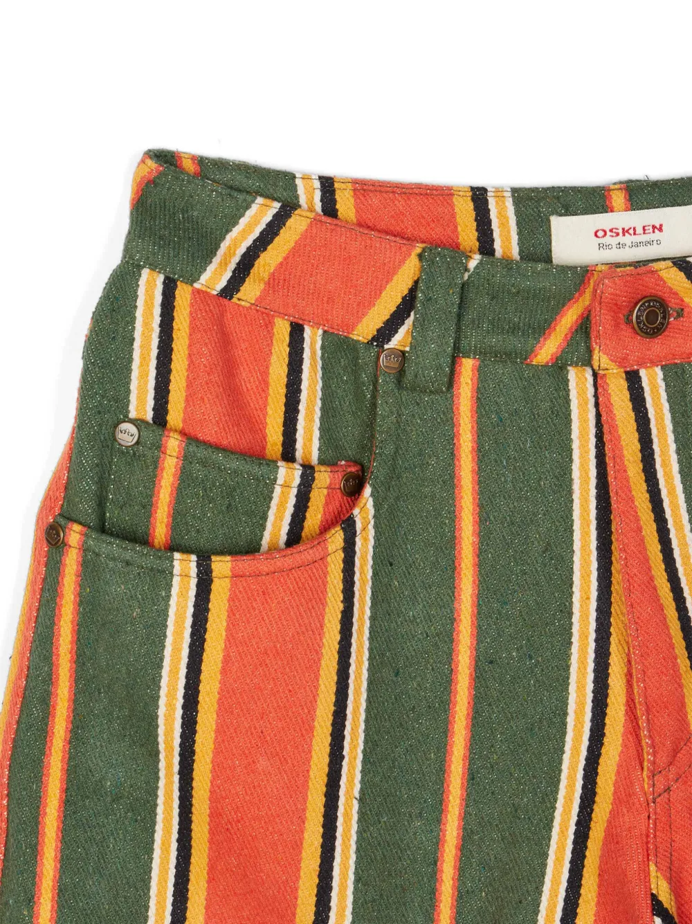 Osklen Gestreepte bermuda shorts Groen
