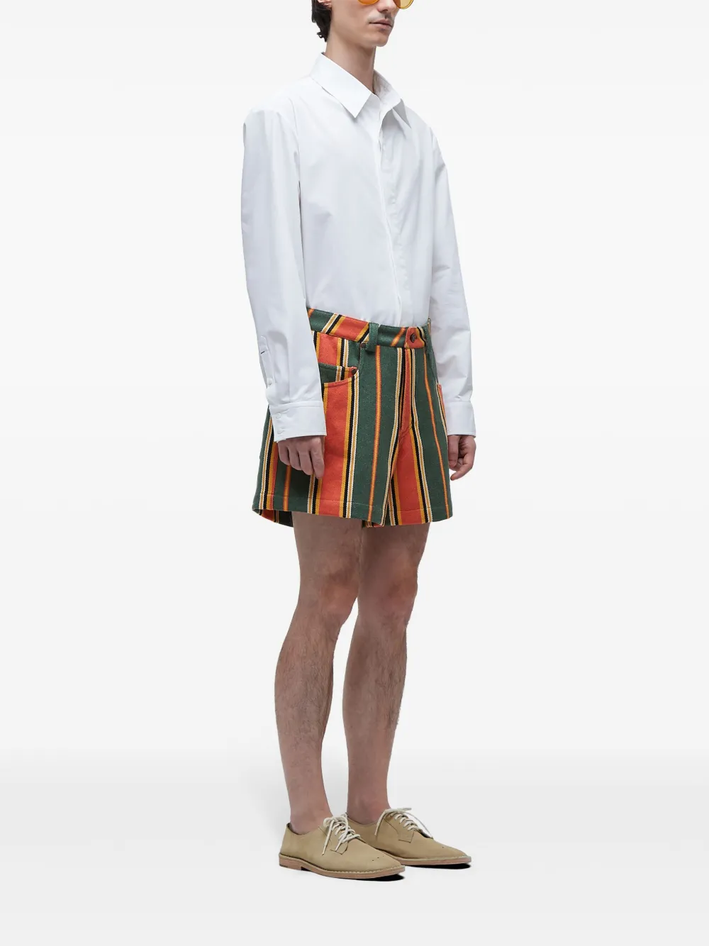 Osklen Gestreepte bermuda shorts Groen
