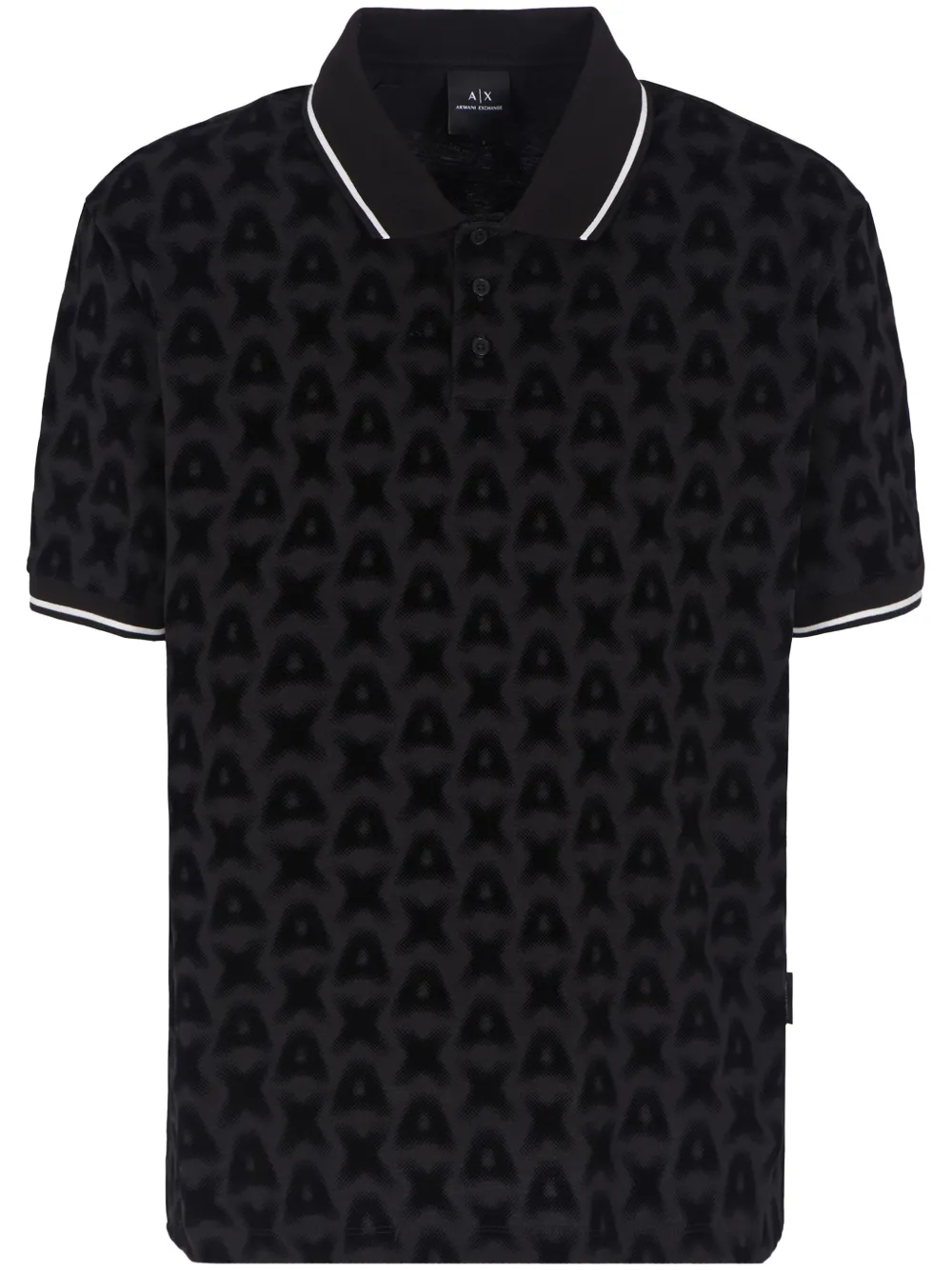 Armani Exchange Poloshirt met logo Zwart