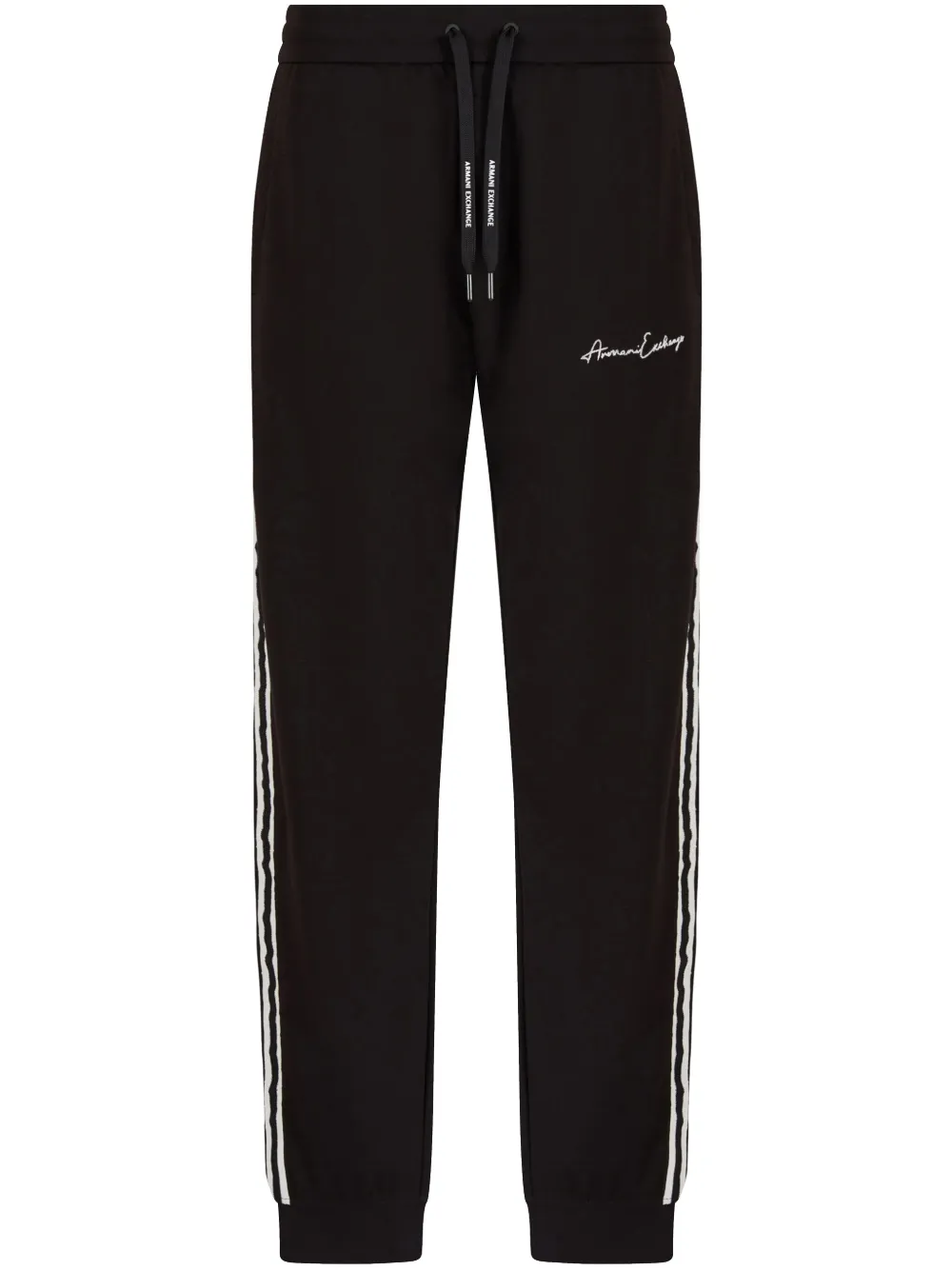 Armani Exchange Trainingsbroek met geborduurd logo Zwart