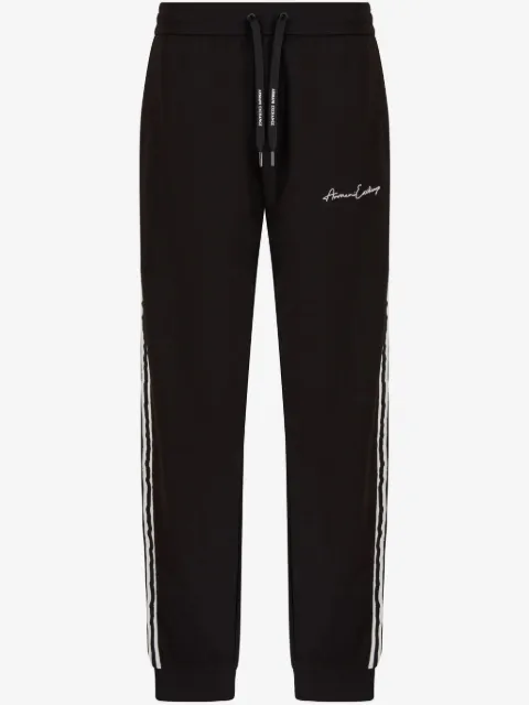 Armani Exchange logo-embroidered track pants