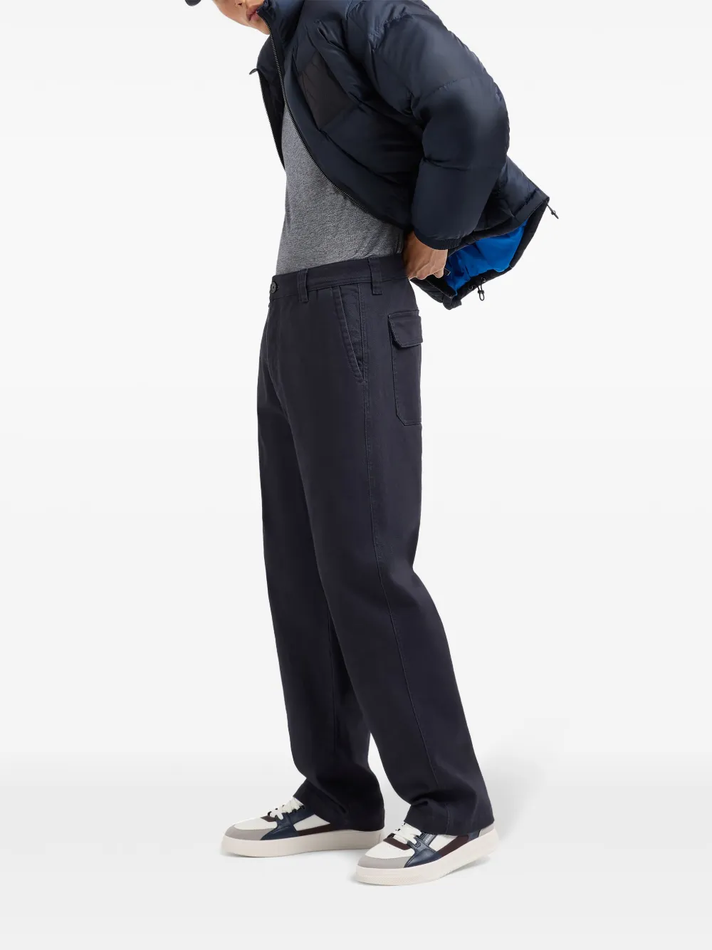 Armani Exchange Poloshirt met geborduurd logo - Grijs