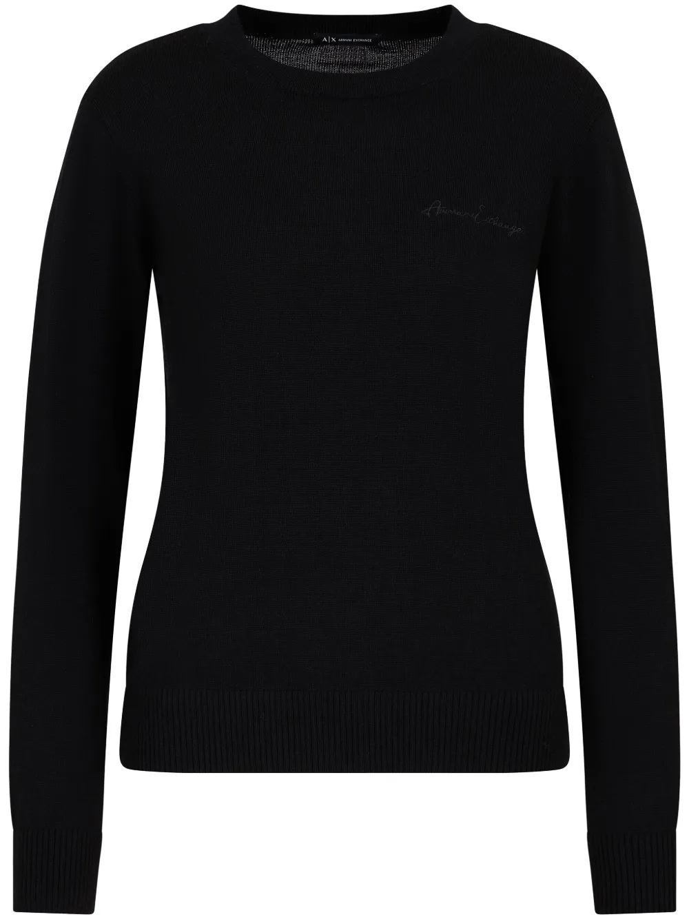 Armani Exchange crew-neck jumper – Black