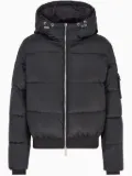 Armani Exchange logo-patch puffer jacket - Black