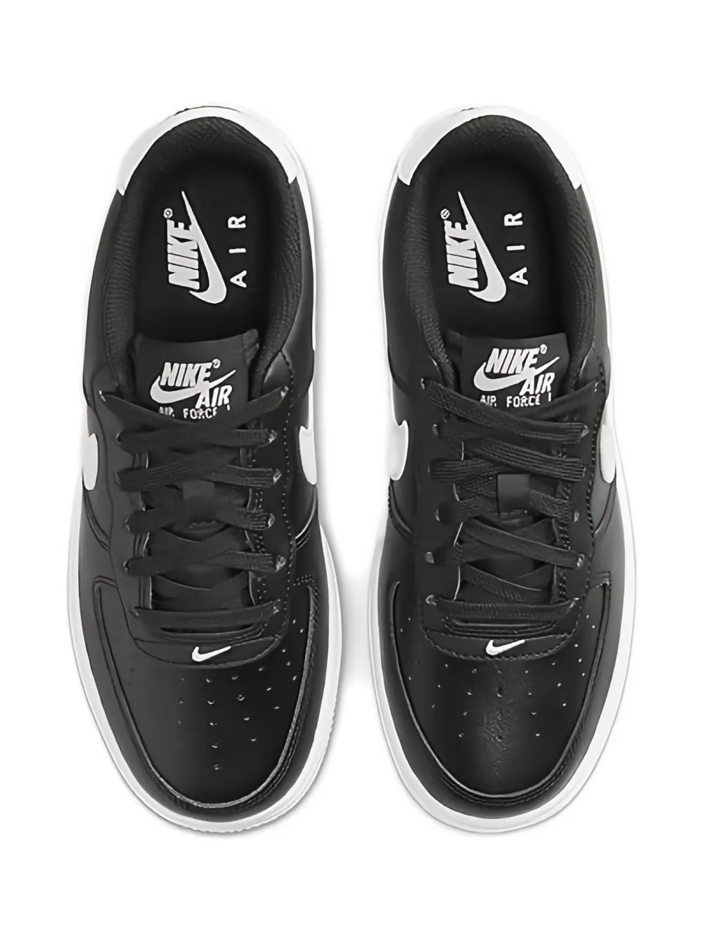Nike Kids Air Force 1 "White" sneakers Zwart