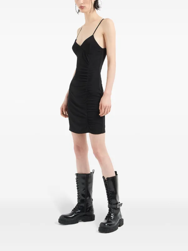 VIP【関税送料無料】希少 EMPORIO ARMANI SHORT DRESS Emporio Armani Emma Pleated V-Neck Mini Dress | Neiman Marcus