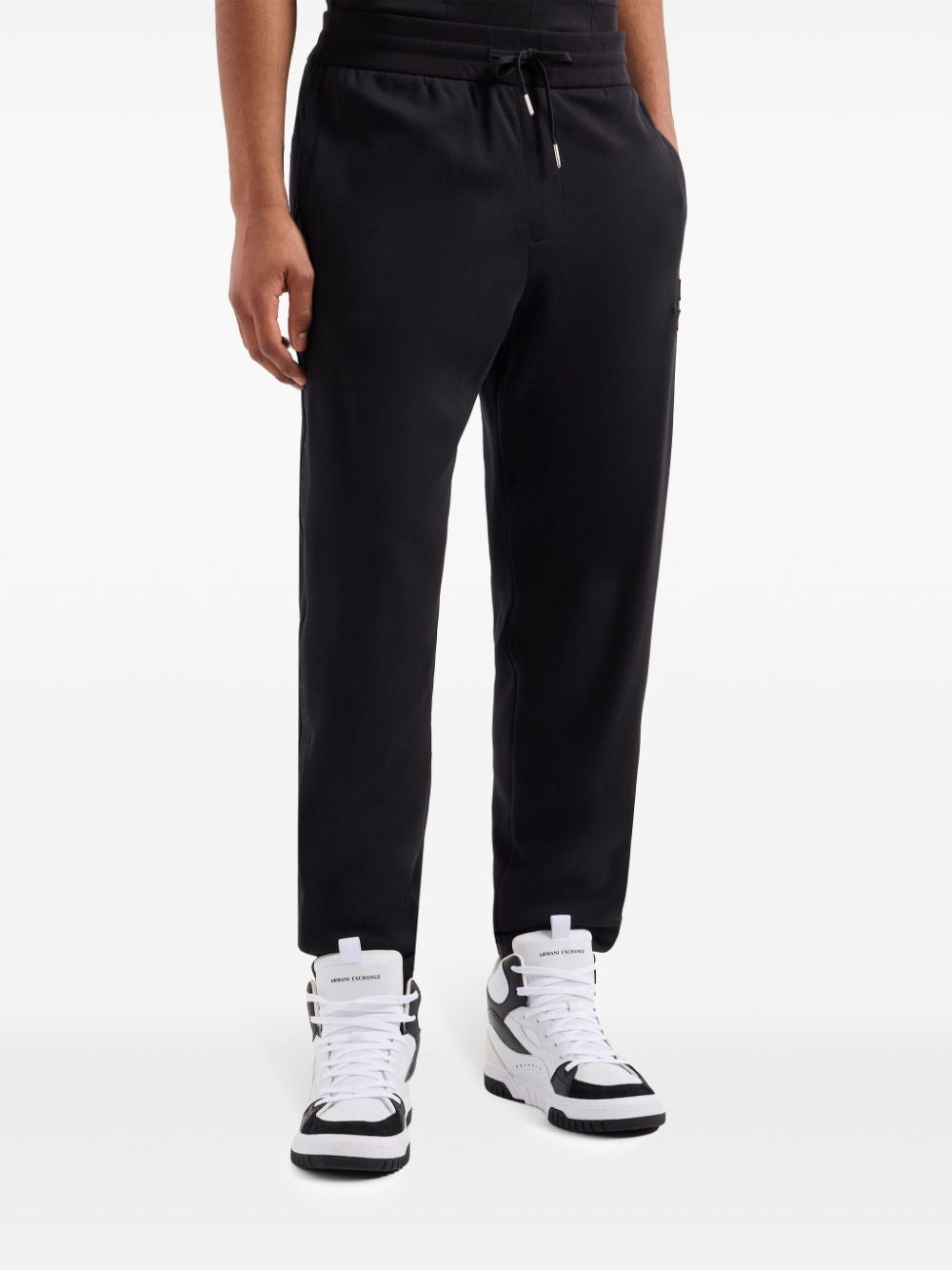 Armani Exchange logo-stripe cotton track pants Men