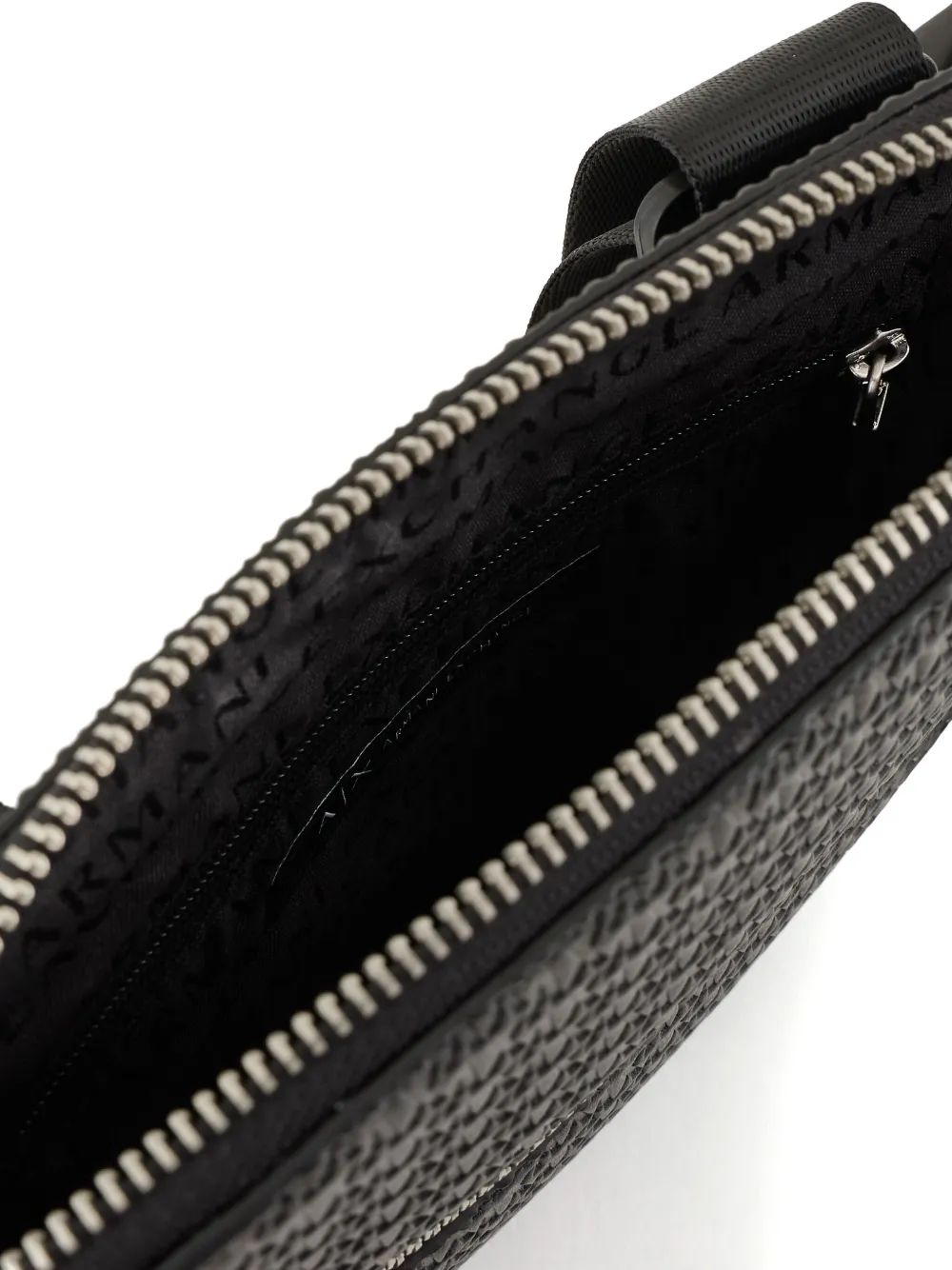 Armani Exchange Messengertas met monogram Zwart