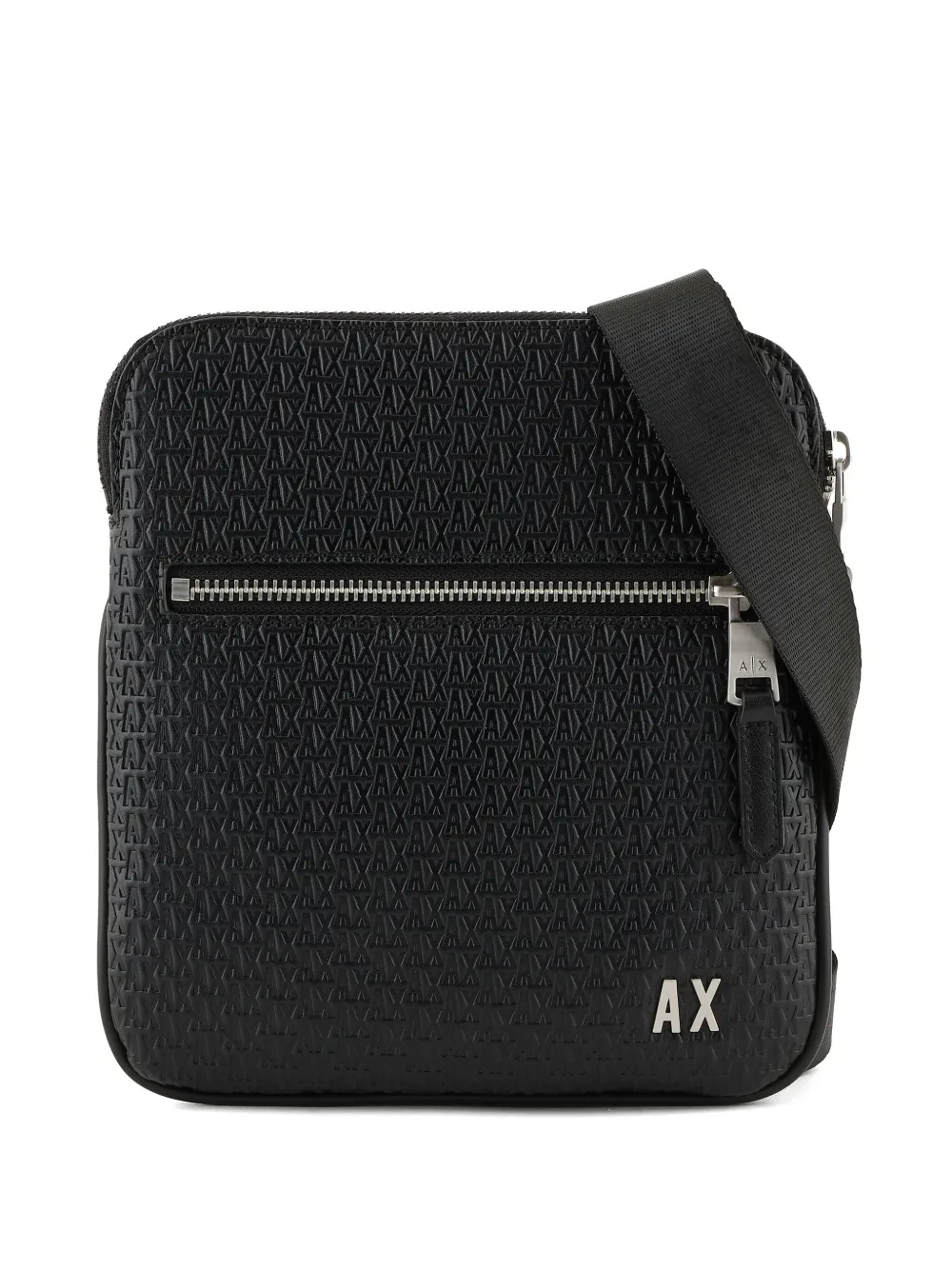 Armani Exchange モノグラム メッセンジャーバッグ - ブラック Armani Exchange モノグラム メッセンジャーバッグ - ブラック