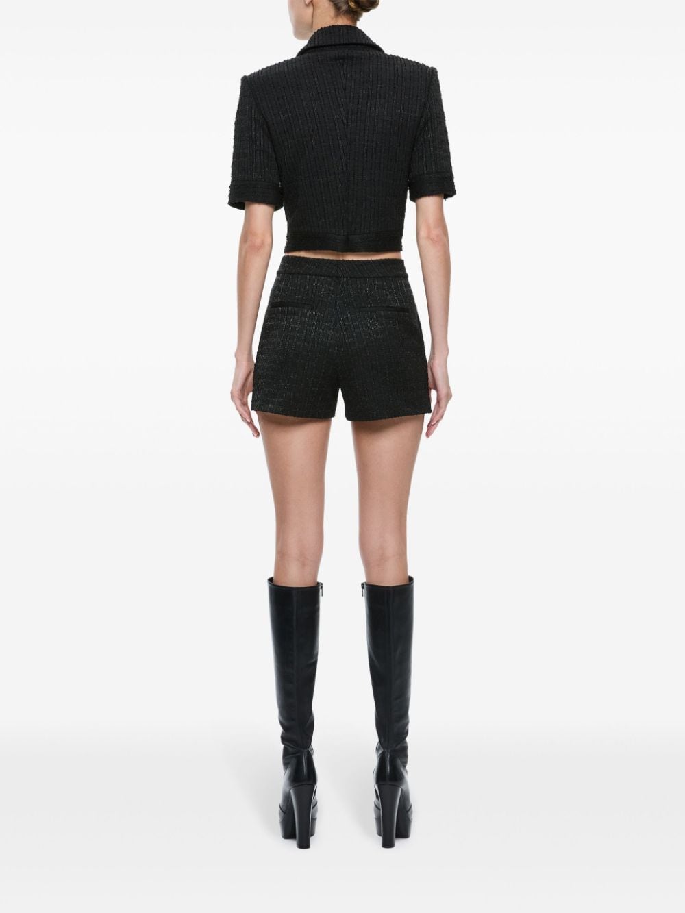 Shop Alice And Olivia Ken Shorts In Black