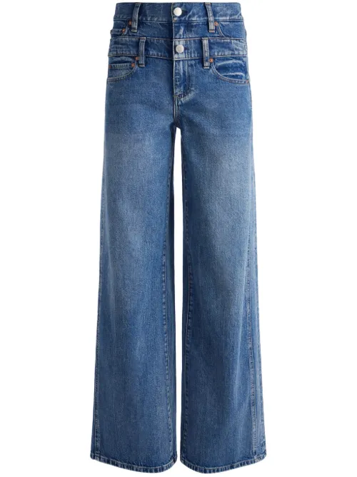 Jean à double taille haute - alice + olivia - Modalova