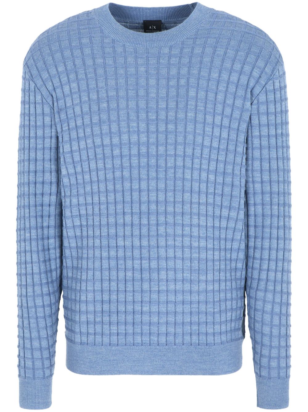 Armani Exchange checked jumper - Blue