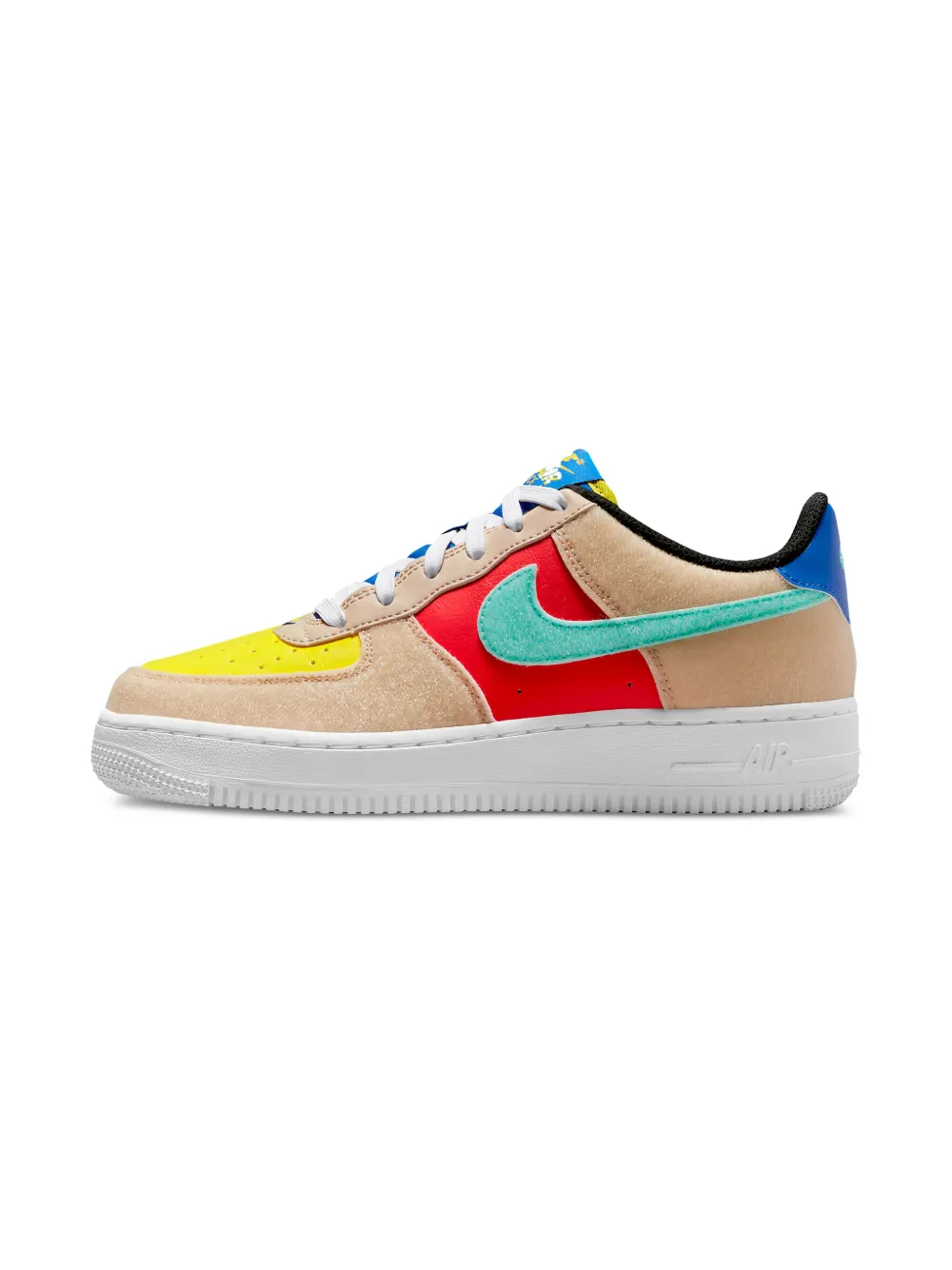 Nike Kids Air Force 1 "Sanddrift Emerald Rise" sneakers Beige