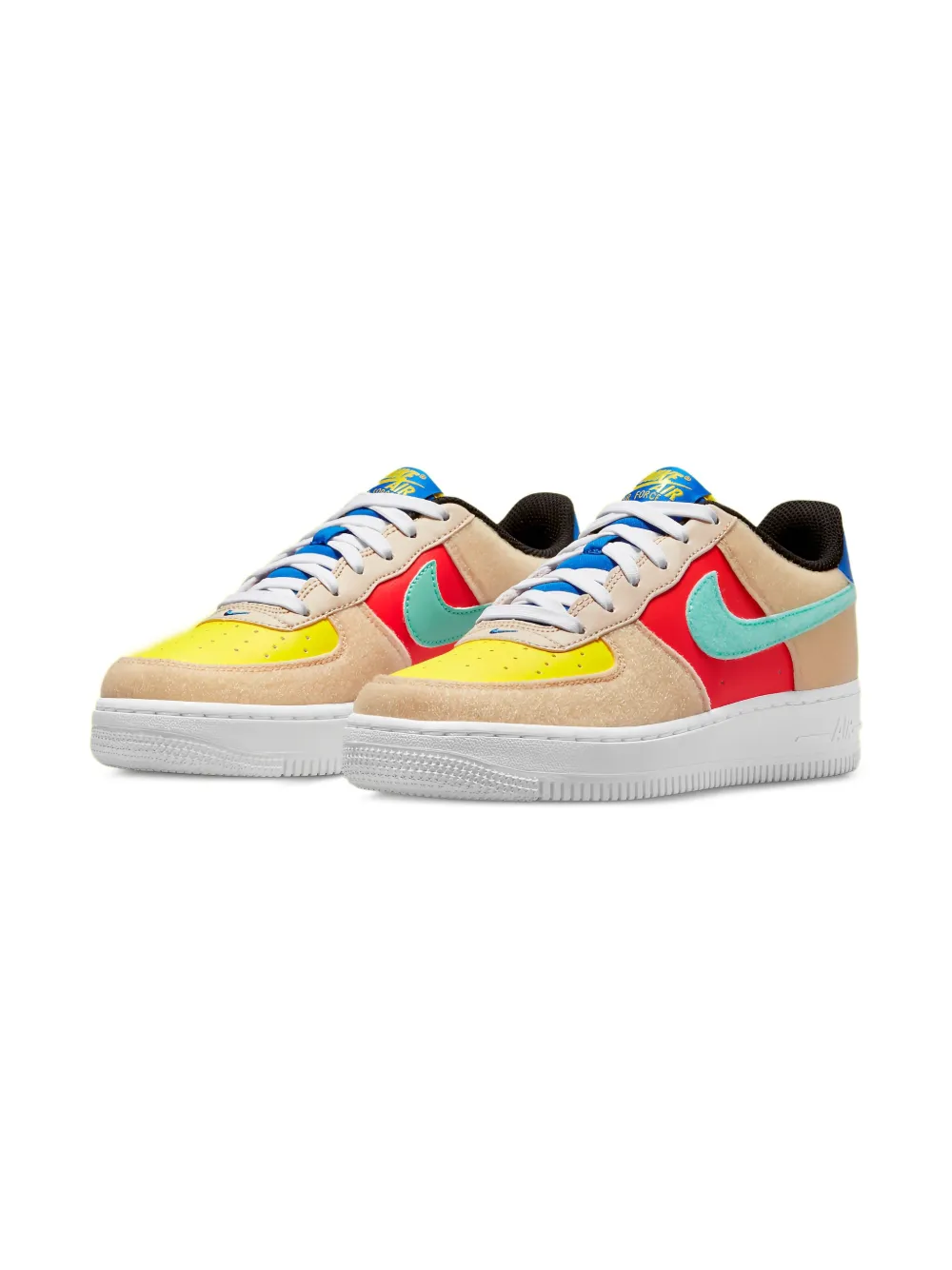 Nike Kids Air Force 1 "Sanddrift Emerald Rise" sneakers Beige