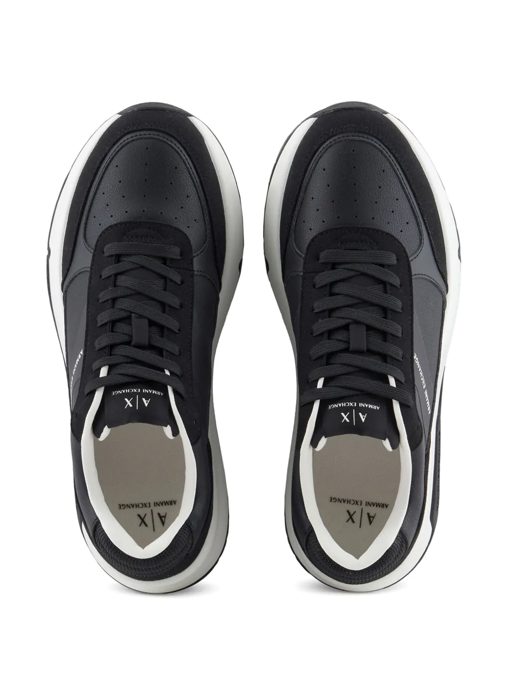 Armani Exchange logo-print sneakers Black