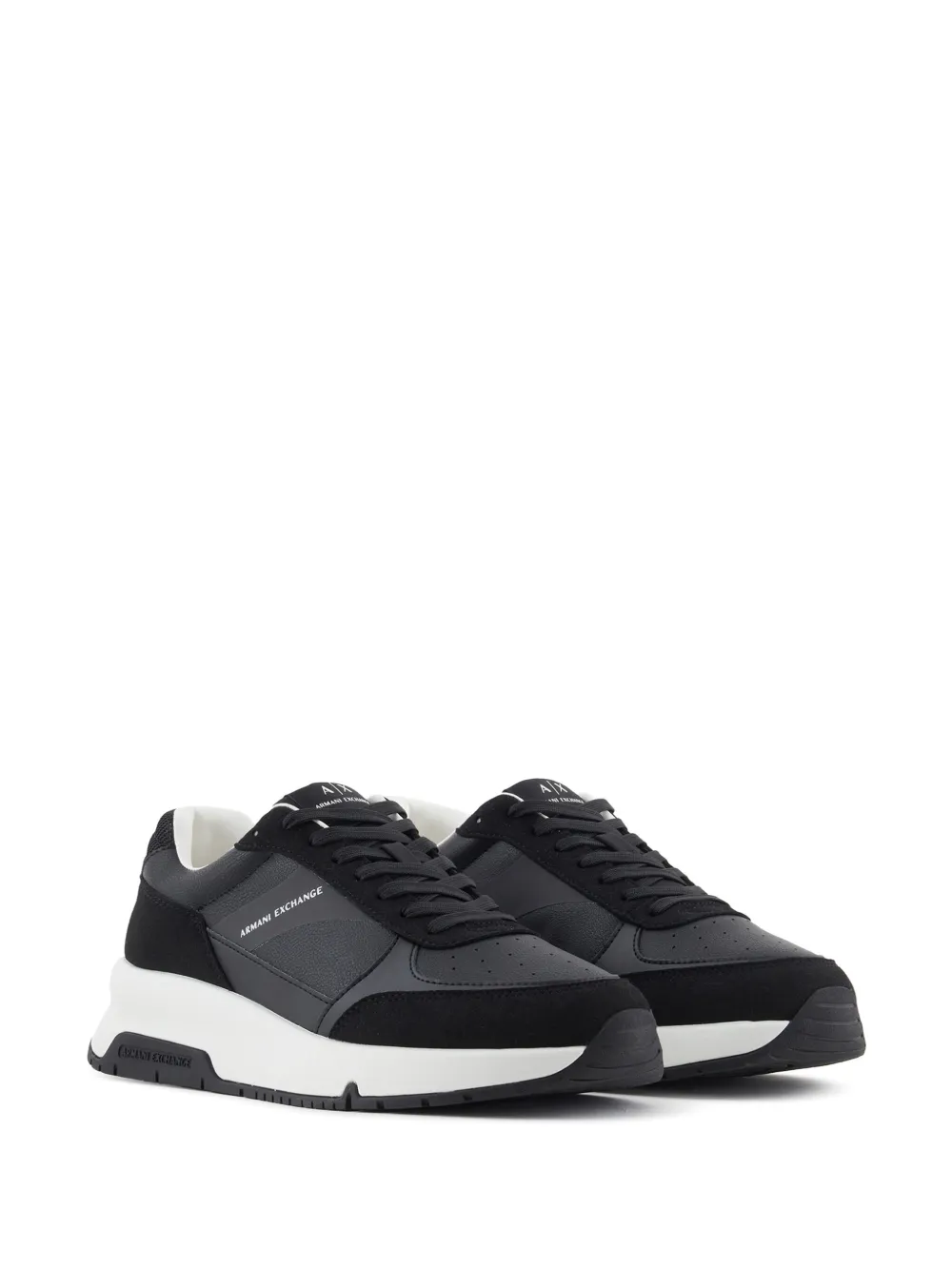 Armani Exchange logo-print sneakers Black