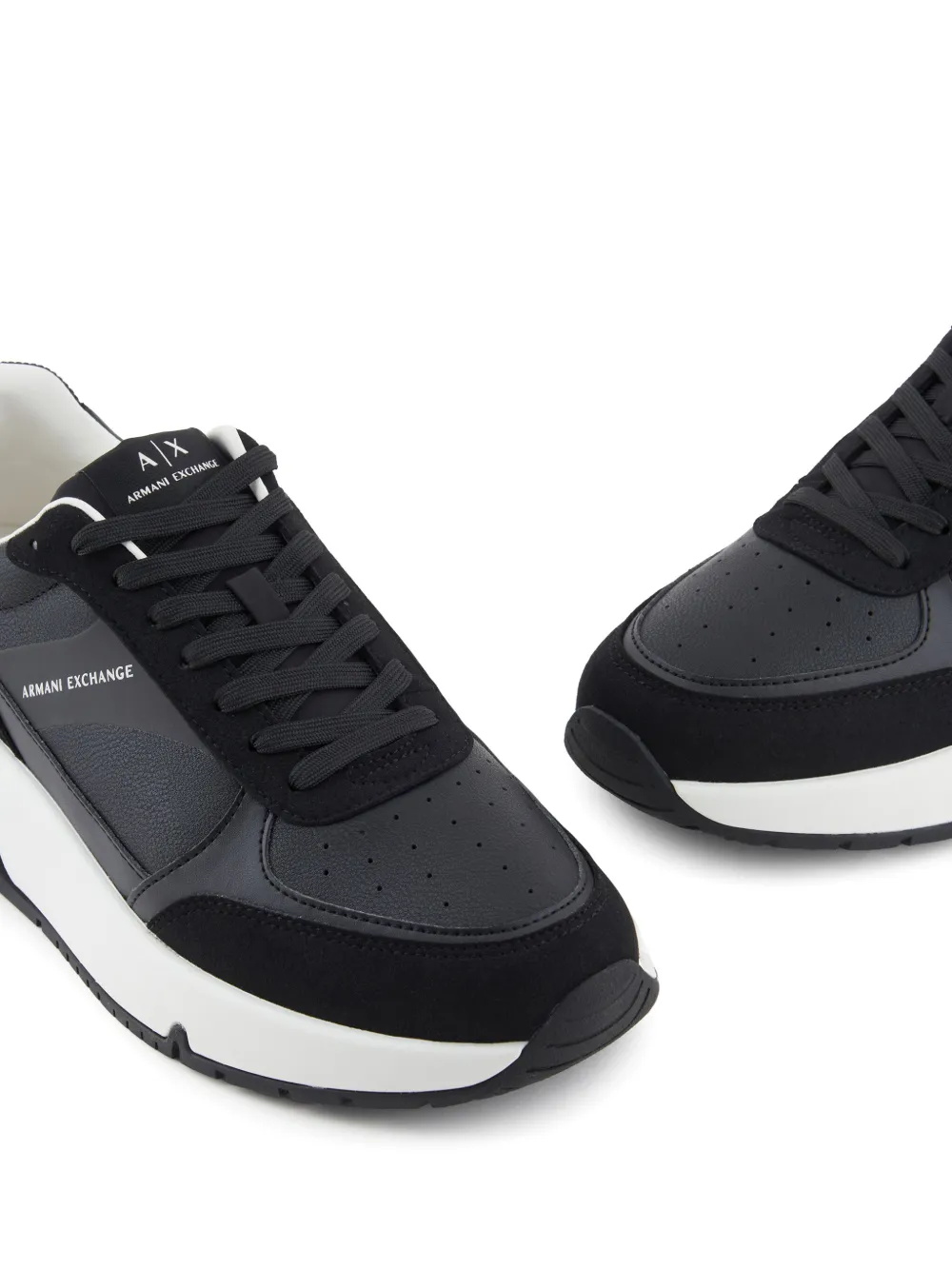 Armani Exchange logo-print sneakers Black