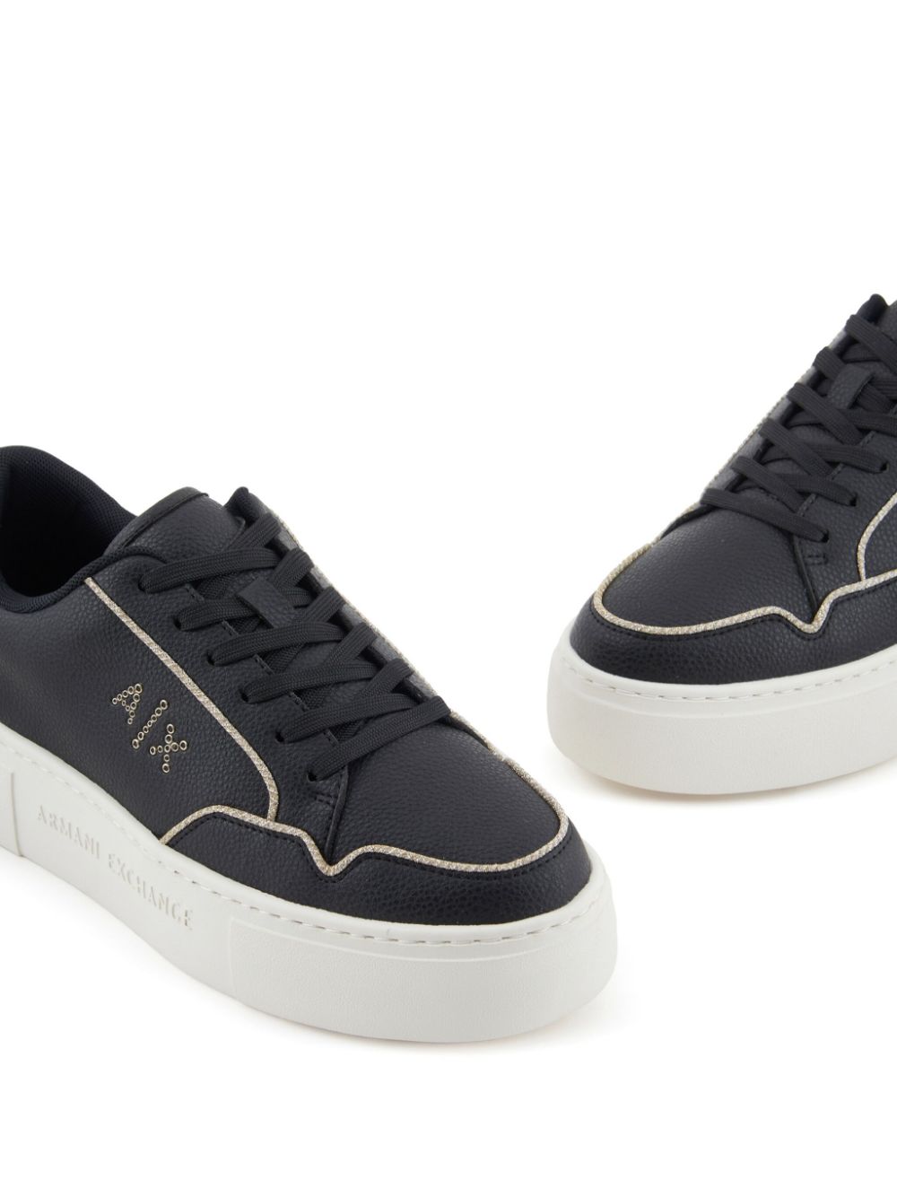 Armani Exchange Sneakers met logo Zwart