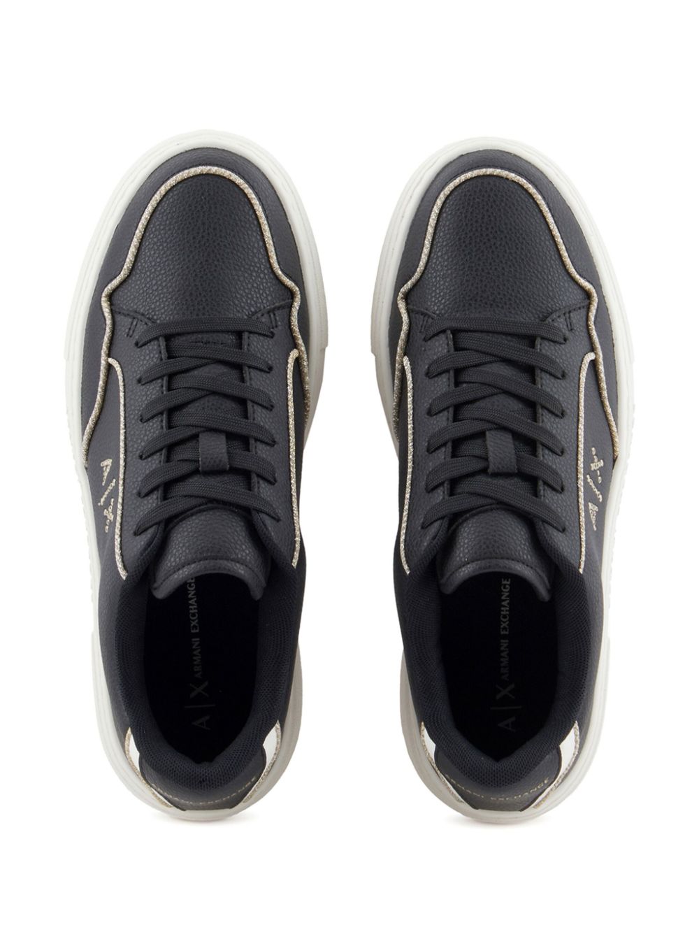 Armani Exchange Sneakers met logo Zwart