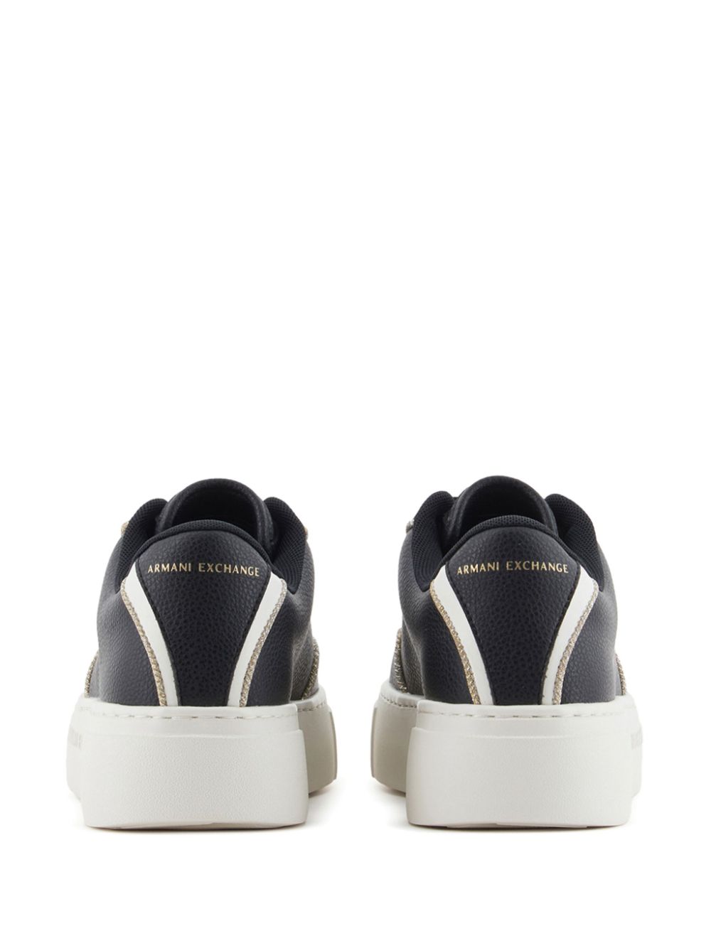 Armani Exchange Sneakers met logo Zwart