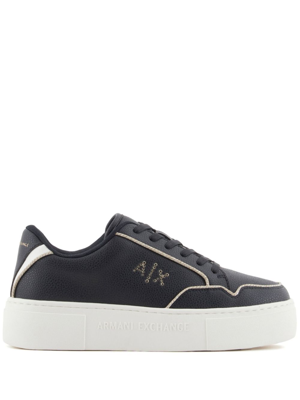 Armani Exchange Sneakers met logo Zwart