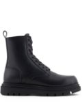 Armani Exchange leather boots - Black