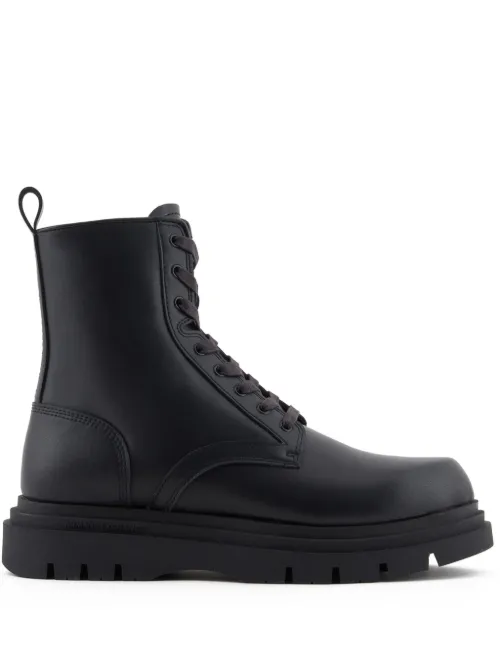 Bottes en cuir - Armani Exchange - Modalova