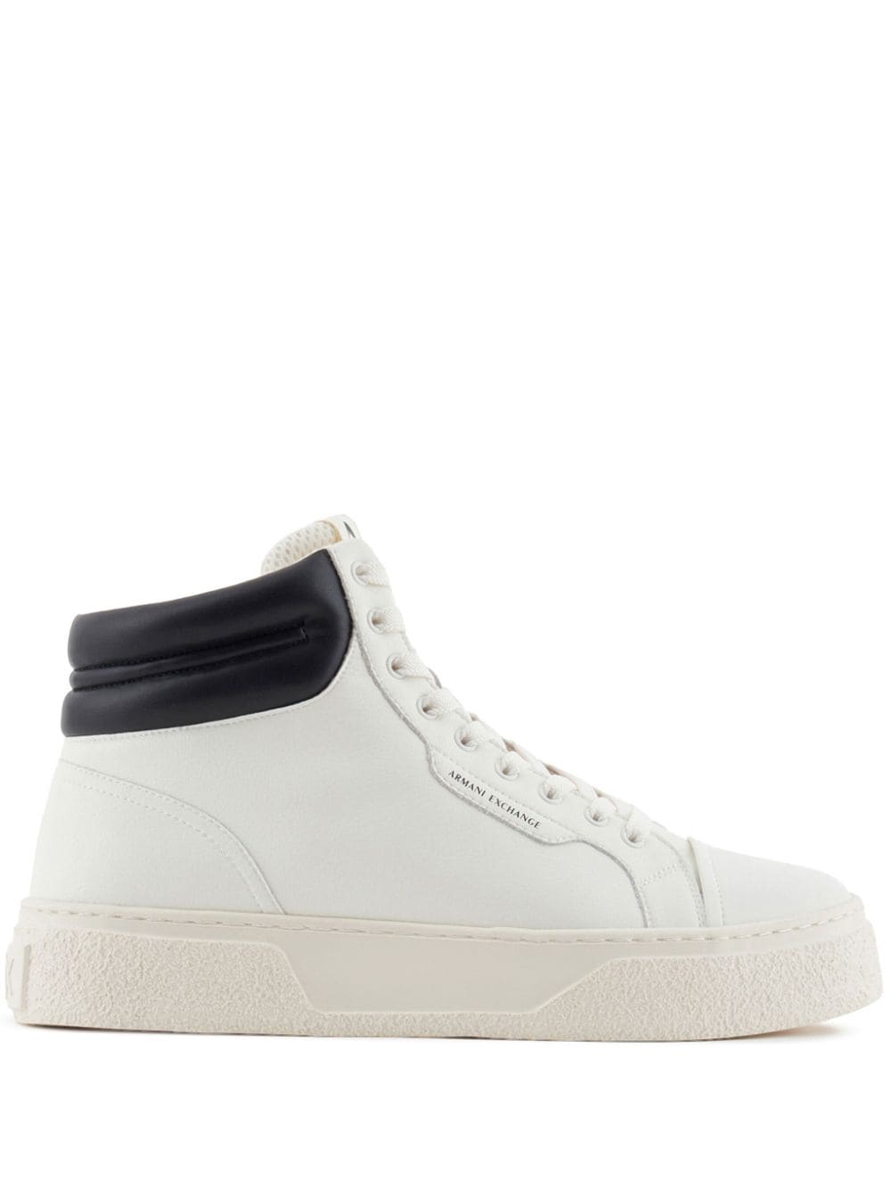 Armani Exchange Contrast-panel Sneakers In White