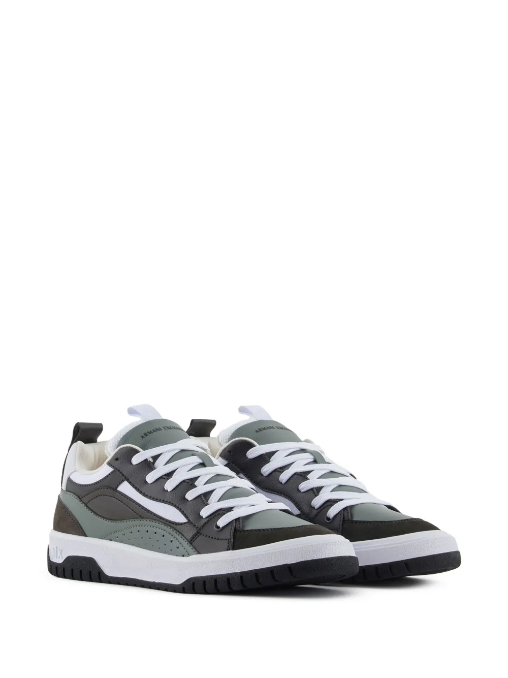 Armani Exchange Sneakers met suède afwerking - Zwart
