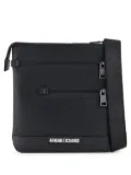 Armani Exchange logo-stamp messenger bag - Black