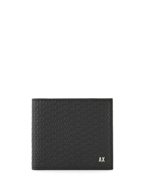 Armani Exchange debossed monogram leather bi-fold wallet 