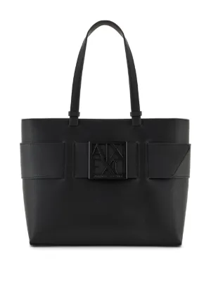 Armani Exchange logo-print zip-fastening Tote Bag | Black | FARFETCH