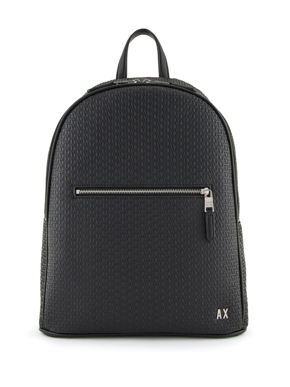 Armani Exchange all over embossed logo backpack - Black Cover