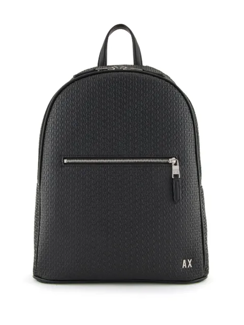 Armani Exchange all over embossed logo backpack 