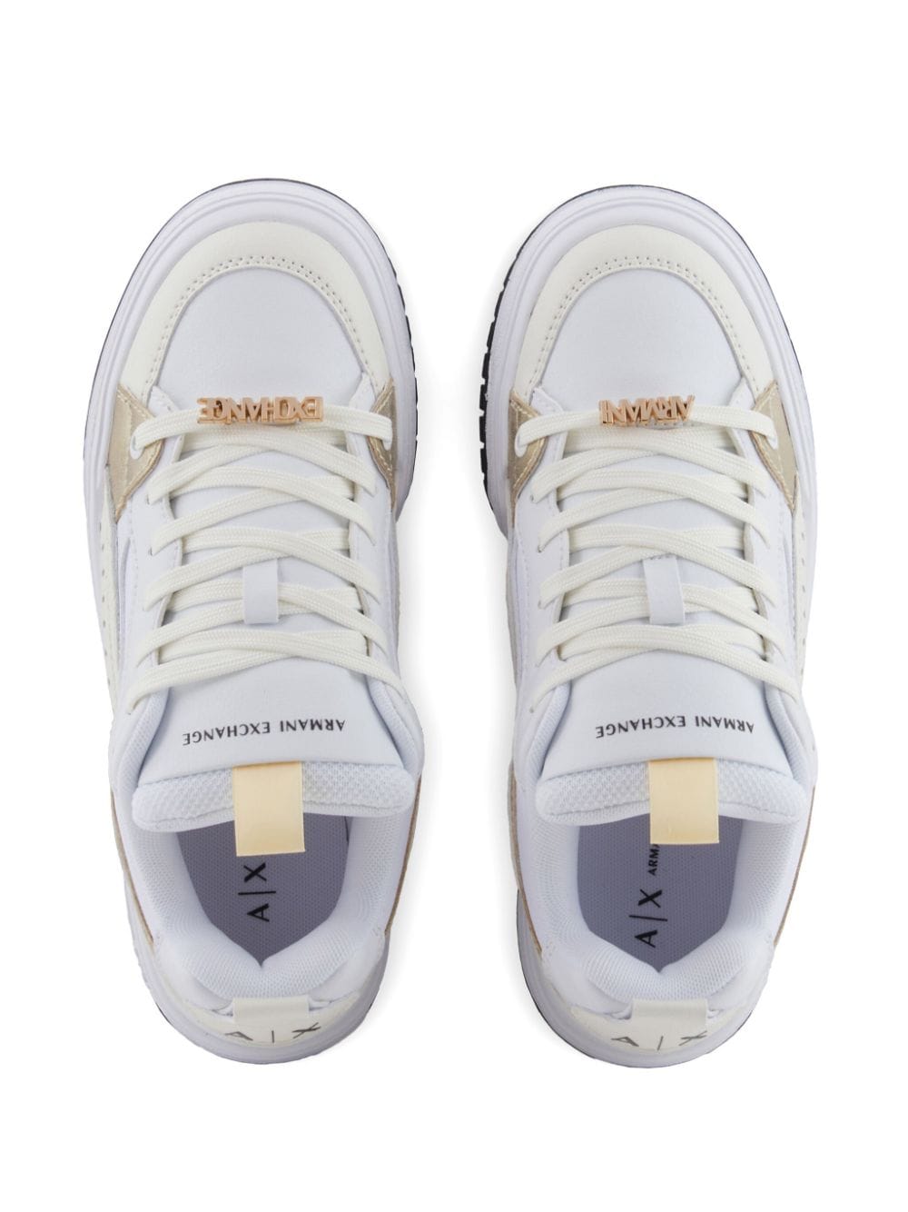 Armani Exchange Sneakers met logo Wit