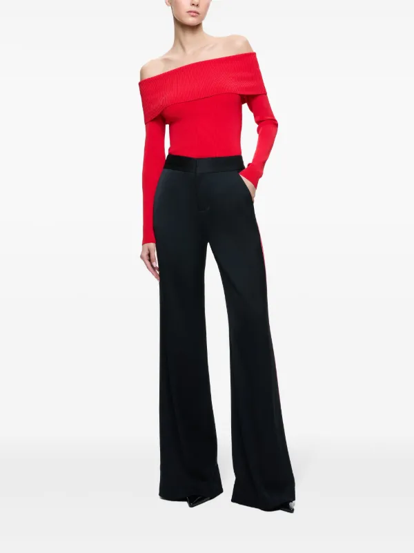 【Alice+Olivia】アリス&オリビア シンプルデザイン DYLANパンツ Dylan Pant In Off White | Alice + Olivia