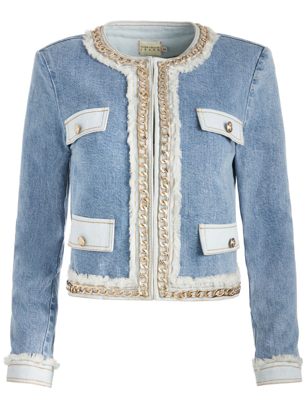 alice + olivia Landon cropped jacket - Blue