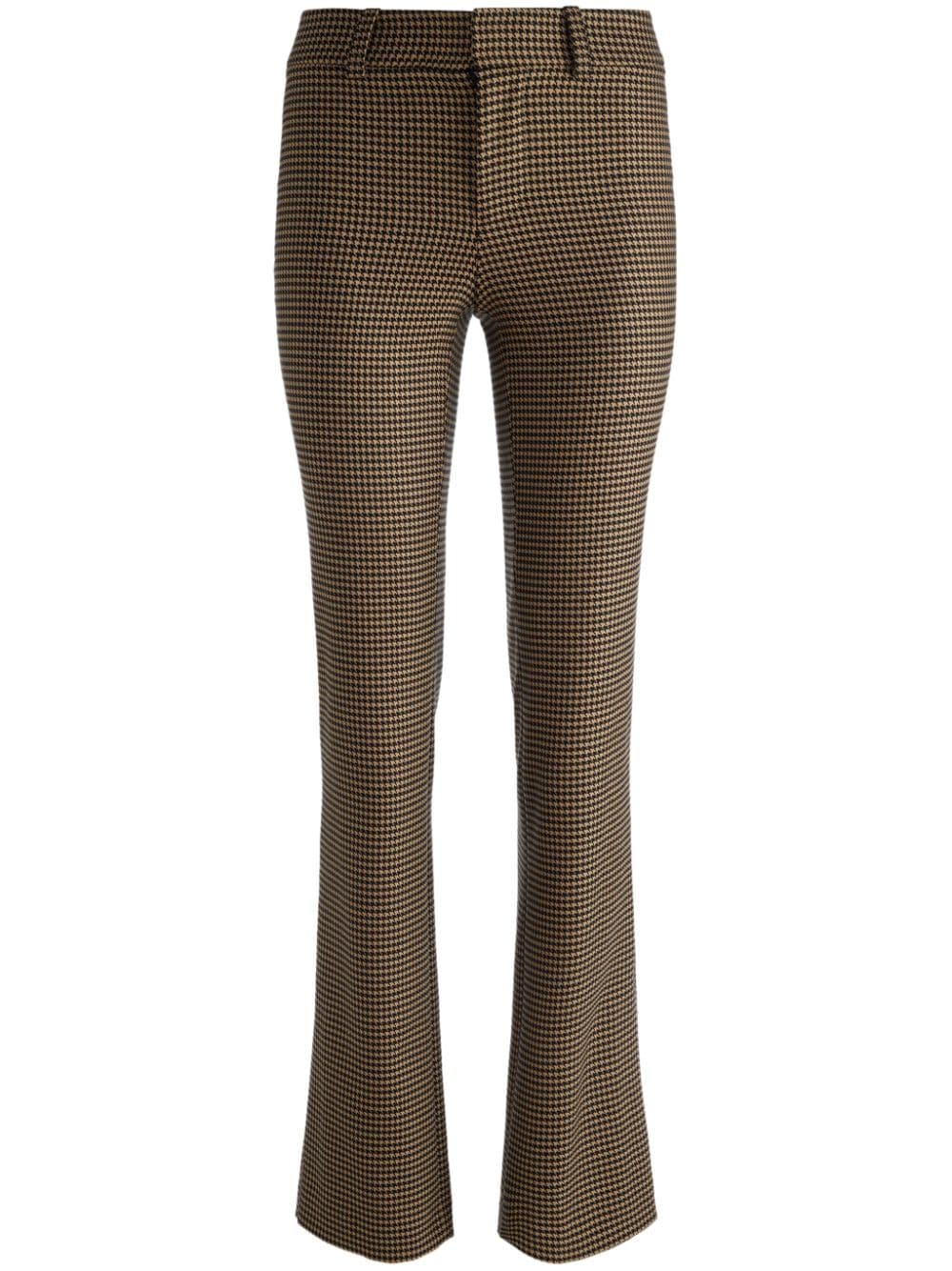 Shop Alice And Olivia Olivia Flared Trousers In Brown