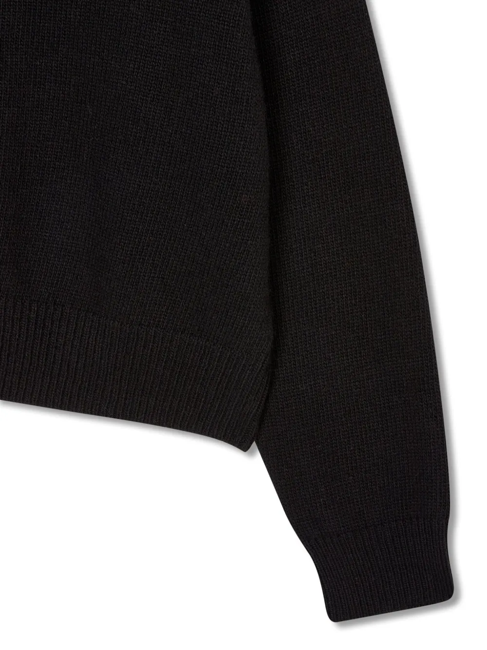 STUDIO TOMBOY Wollen vest met ronde hals Zwart