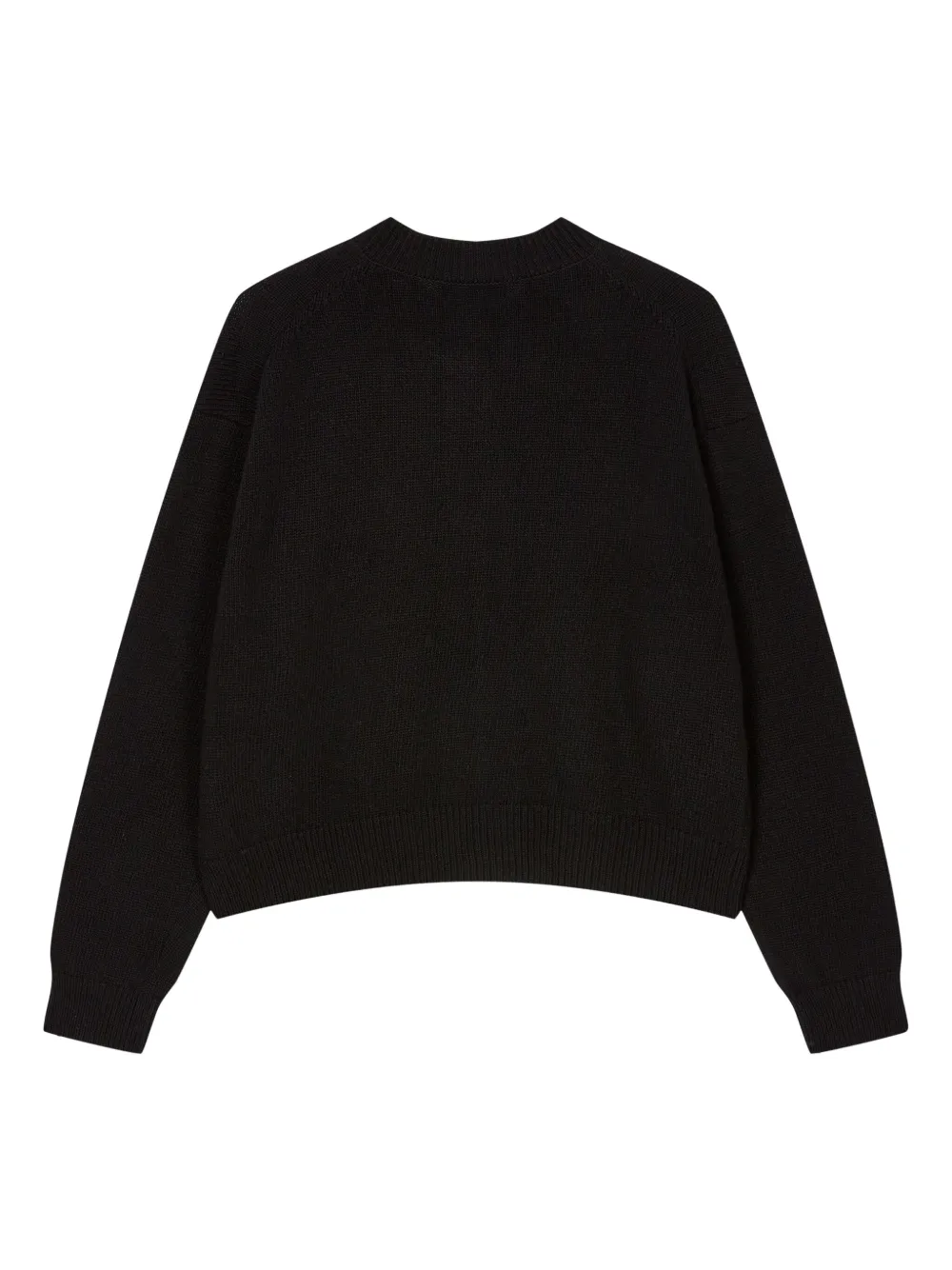 STUDIO TOMBOY Wollen vest met ronde hals - Zwart