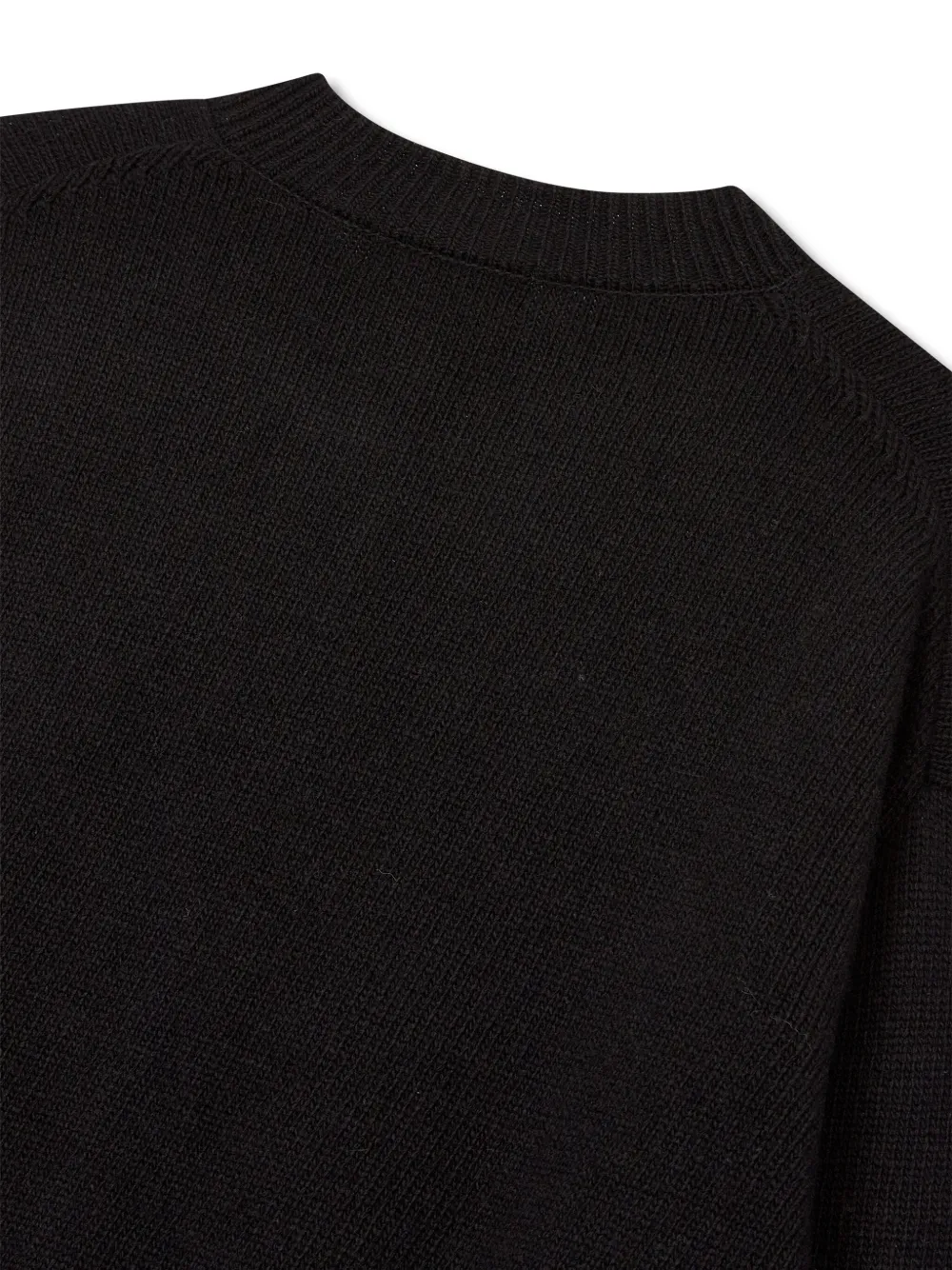 STUDIO TOMBOY Wollen vest met ronde hals Zwart