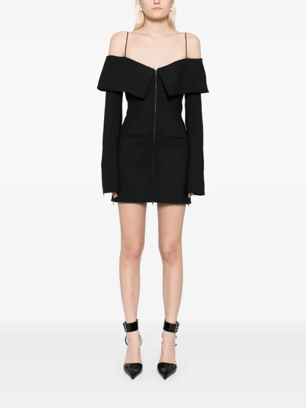 white christmas dresses DAVID KOMA SEQUIN RUFFLE DOUBLE ARCH DRESS  TheLuxeLend