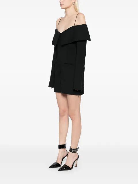 David Koma layered-shoulder tailored mini dress PF24DK48D - 2