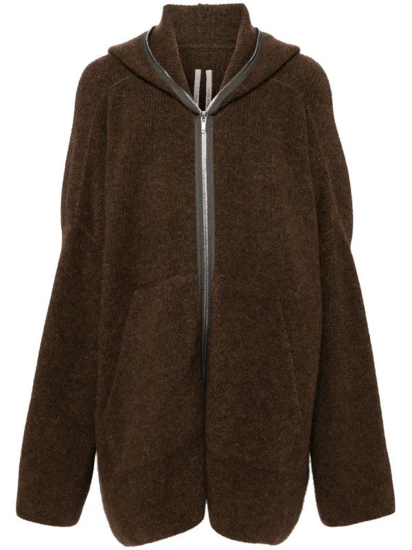 Rick Owens ジップアップ パーカー | ブラウン | FARFETCH JP