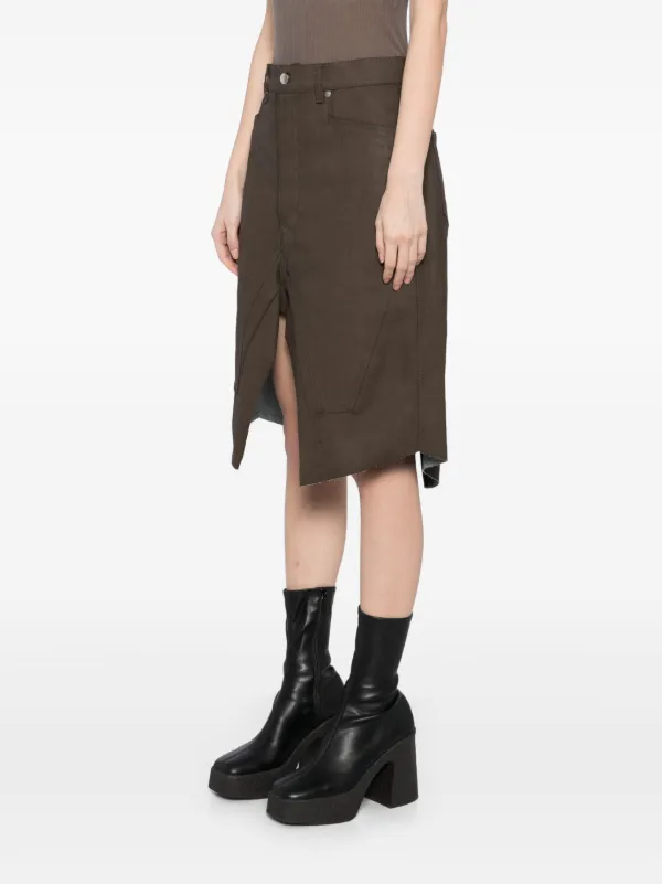 Rick Owens Slivered Skirt | Brown | FARFETCH