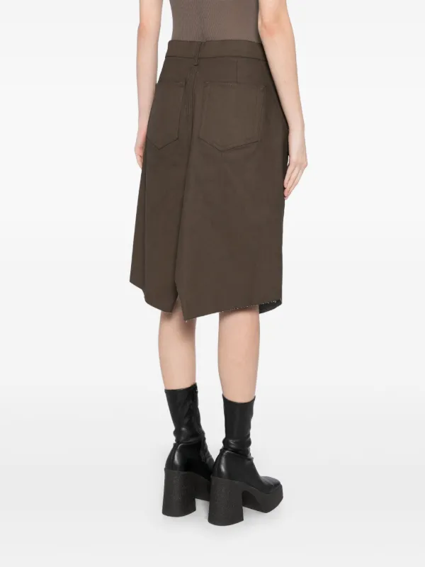 Rick Owens Slivered Skirt | Brown | FARFETCH