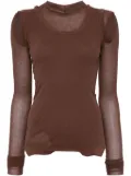 Rick Owens Cropped Banana top - Brown