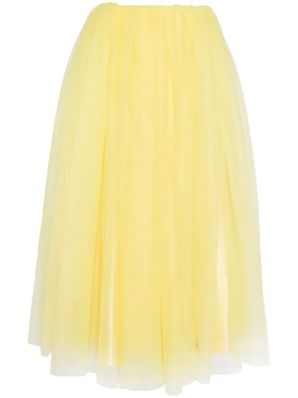 Noir Kei Ninomiya Tulle Skirt Yellow FARFETCH AE