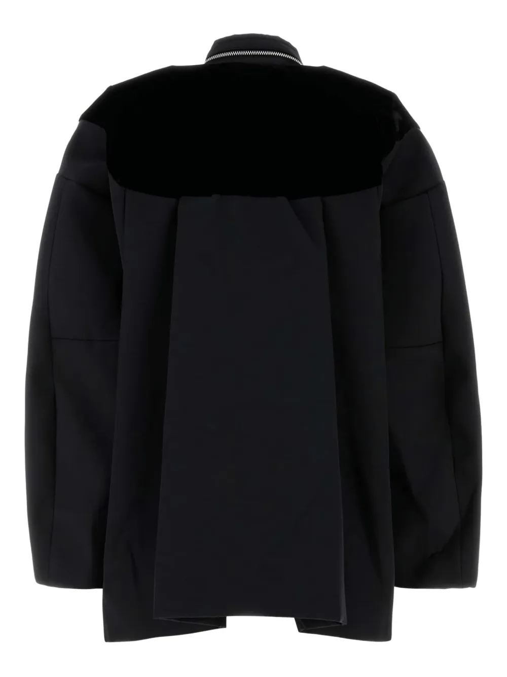 sacai Geribbeld jack Zwart